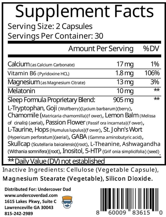 SHUT EYE - Safe and Effective Sleep Aid Formula - UNDERCOVER DAD, LLC