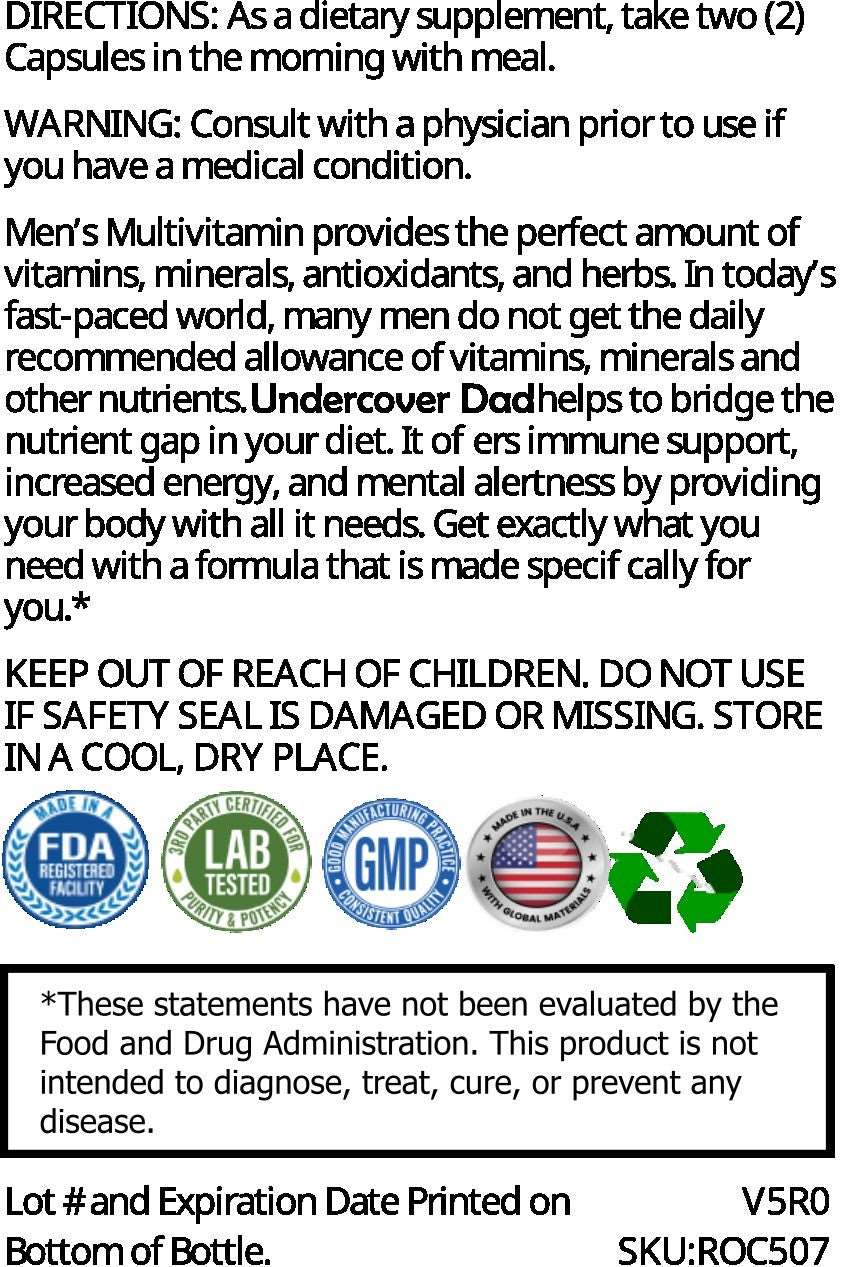 Men’s Multivitamin - Routine Maintenance - UNDERCOVER DAD, LLC
