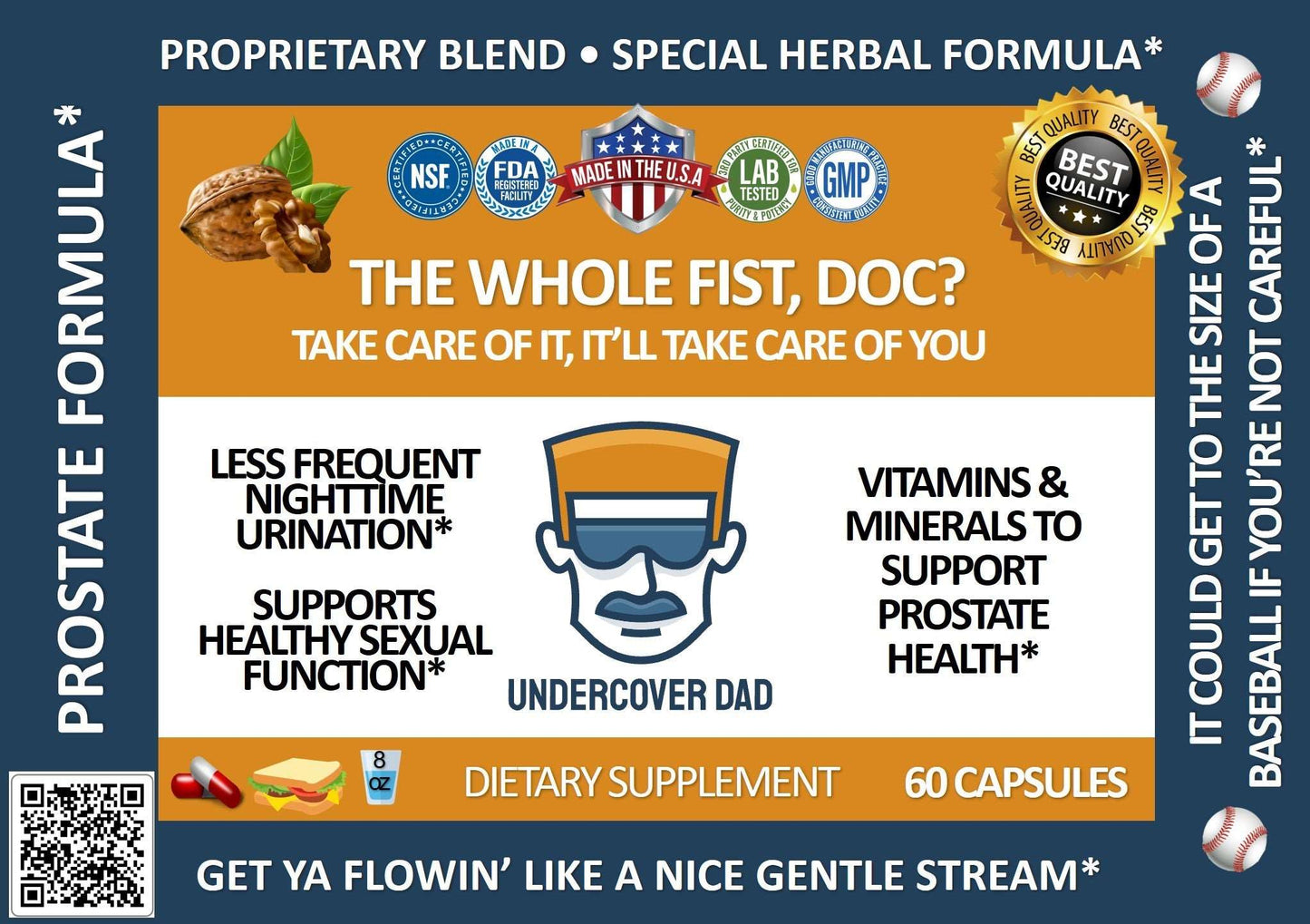 The Whole Fist, Doc? - Super Prostate Formula - UNDERCOVER DAD, LLC